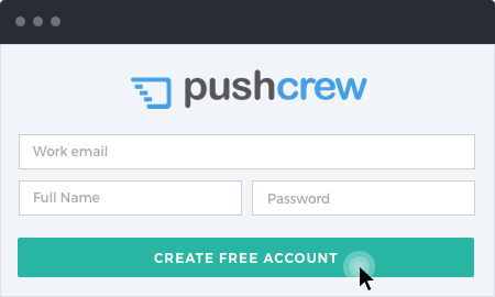 Create free PushCrew account