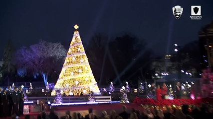 Donald and Melania Trump light the National Christmas Tree