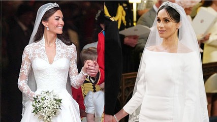 Comparing Kate Middleton & Meghan Markle's Wedding Dresses