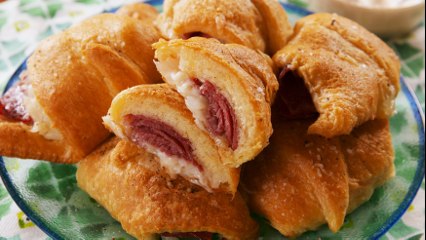 BRB Eating ALL These Reuben Crescent Rolls