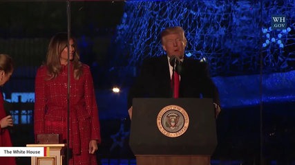President Trump And Melania Trump Take Part In National Christmas Tree Lighting
