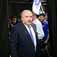 Yisrael Beytenu leader Avigdor Liberman in Tel Aviv, July 30, 2019. (Tomer Neuberg/Flash90)