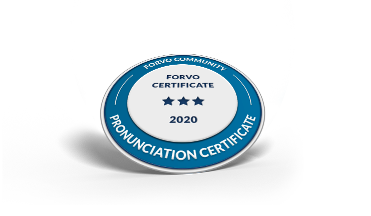 New on Forvo! Certificates