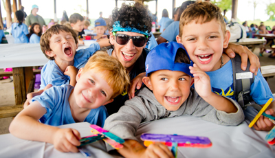 Youngsters at Jewish camp
