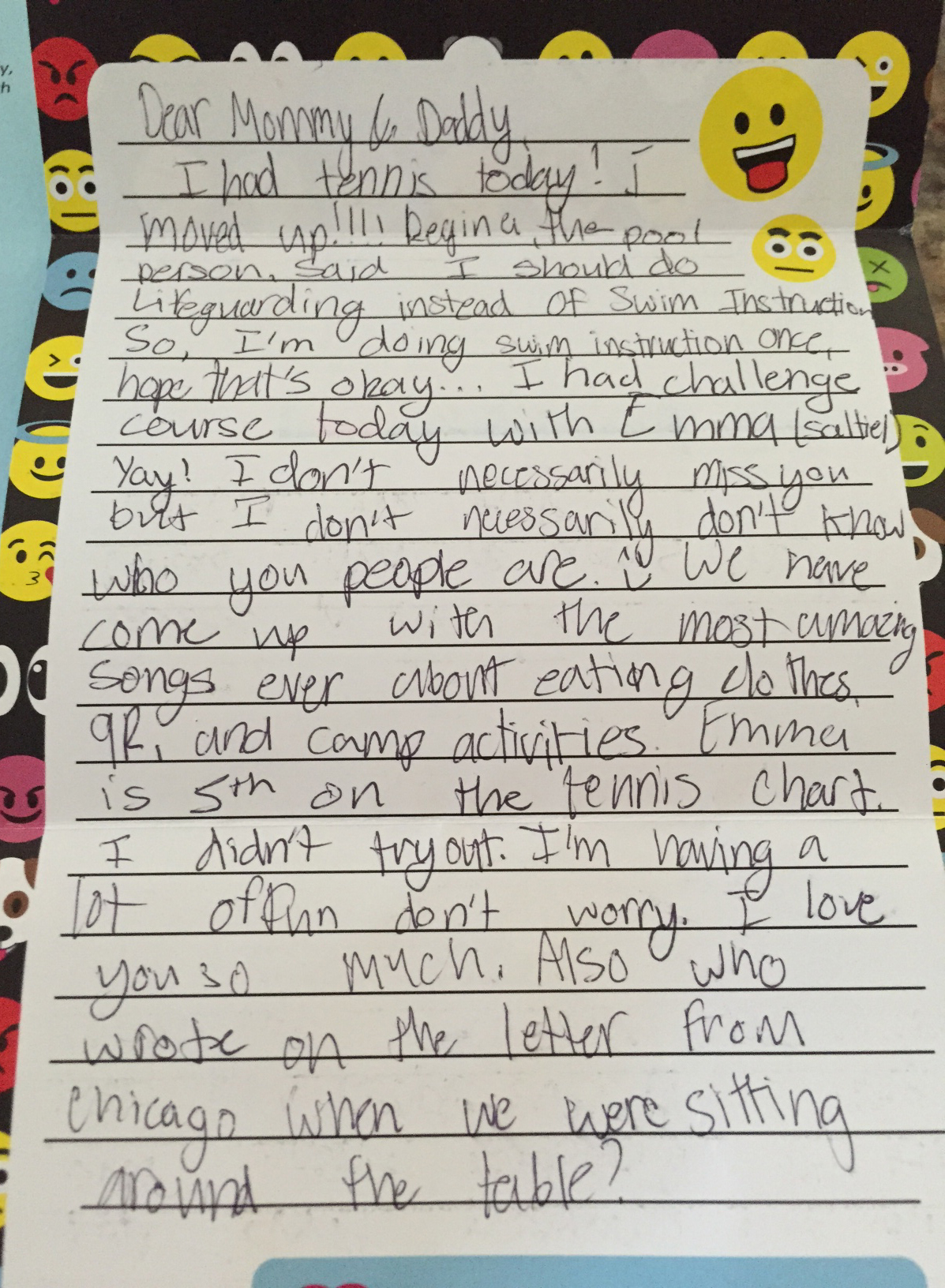letter from camp