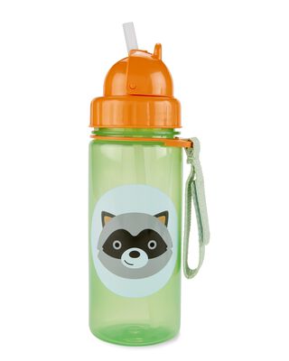 Zoo Straw Bottle - 13 Oz - Raccoon, , hi-res