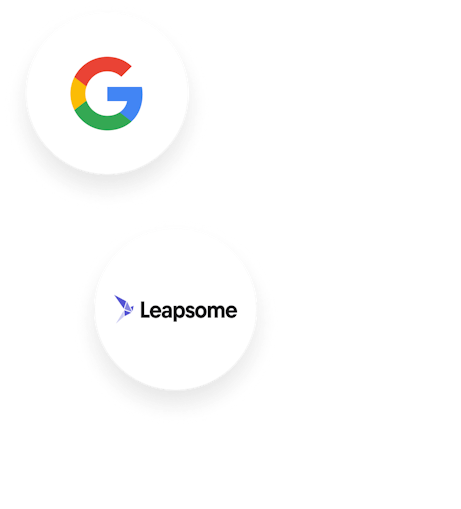 Logos of companies integrated with PayFit : google and Leapsome
