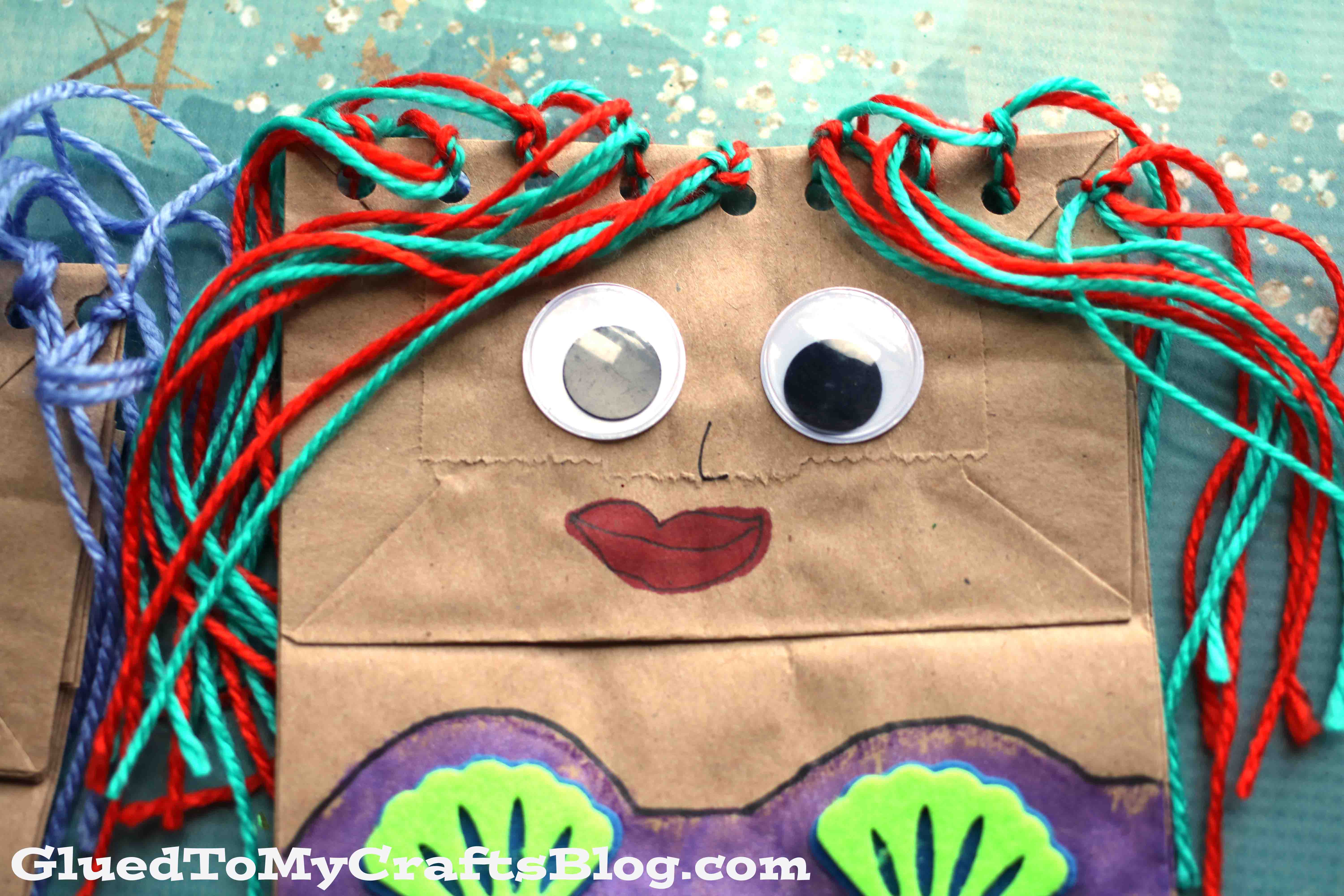 Paper Bag Mermaid Puppet - Kid Craft