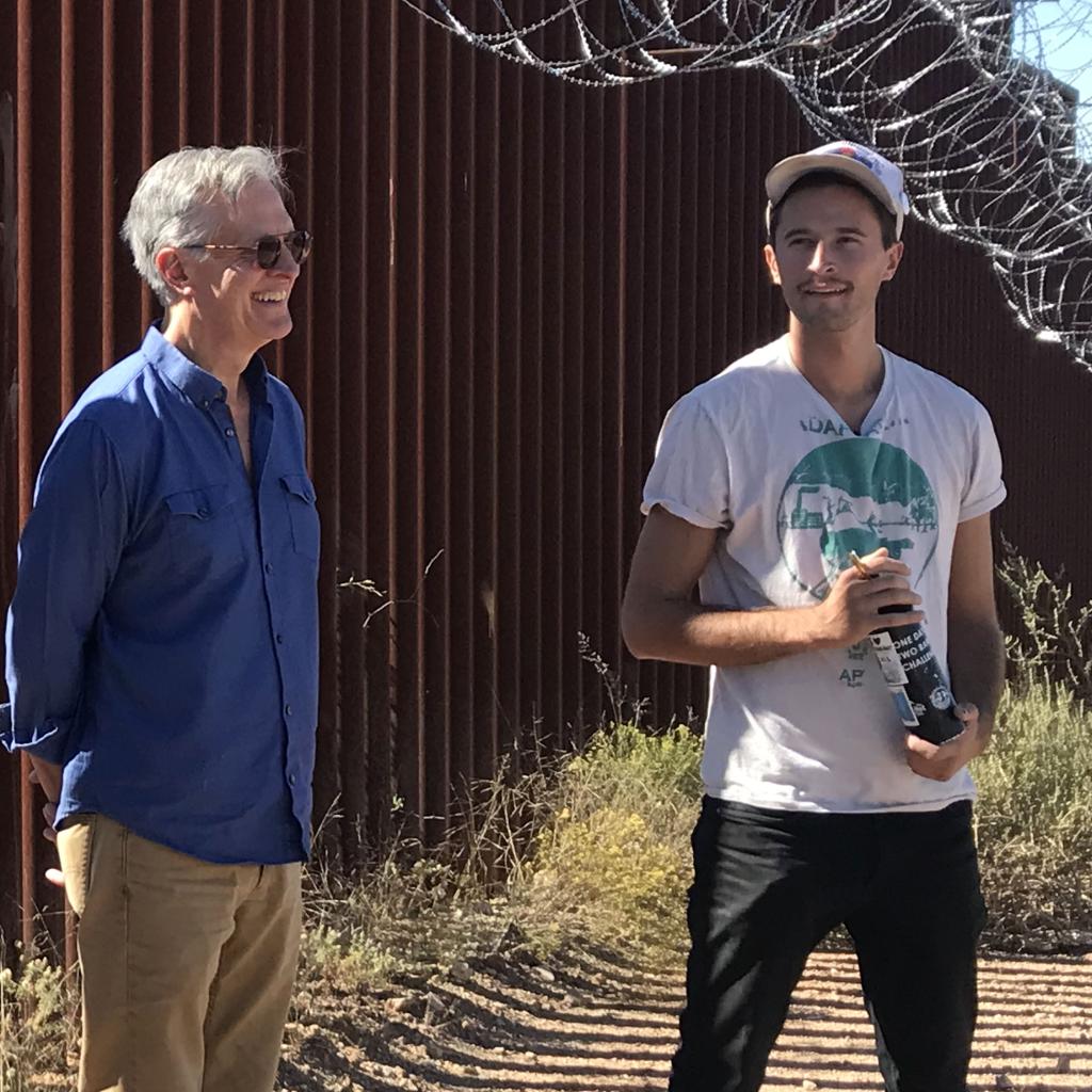 Mik Jordahl and son at US-Mexico border