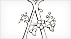 Embroidered Monogram Pattern: the Letter A