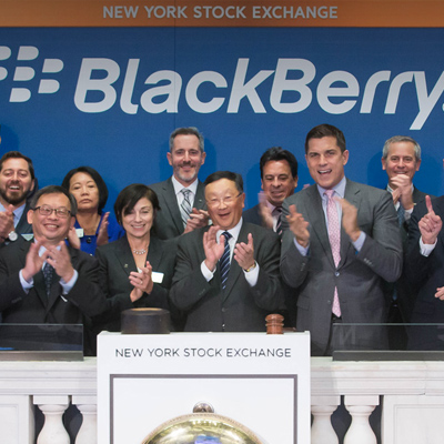 Blackberry rings the Bell at the NYSE