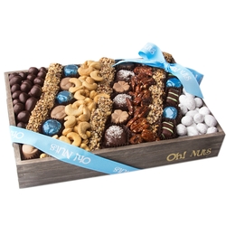 Medium 12 Boy Chocolate & Nut Square Gift Basket