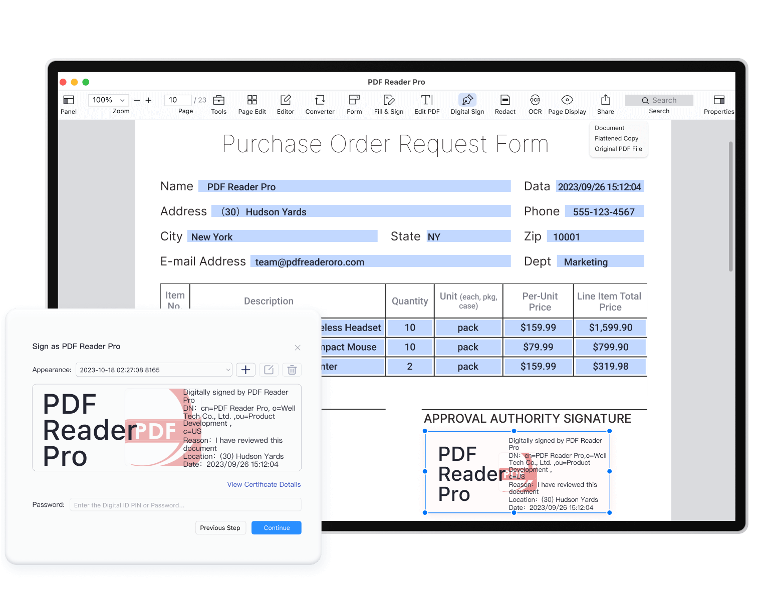 eSign PDF Files with Certification-Based Security