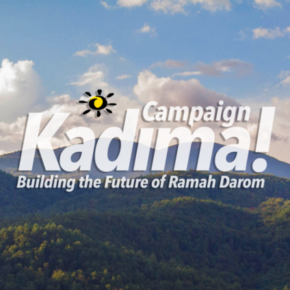 Kadima Campaign with done shot of Ramah Darom in background.