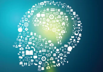 financial icons shaped like a head