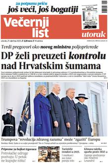 Večernji list naslovnica