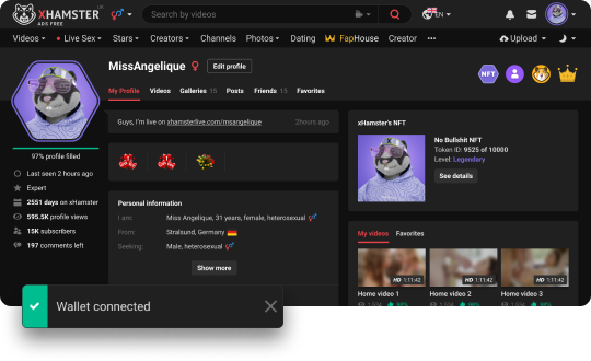 It’s done! Go back to your profile and just look at these amazing xHamster NFTs!