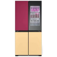 LG smart refrigerator 4 doors bottom freezer - 617 liters - InstaView - inverter compressor - GMV960NNME