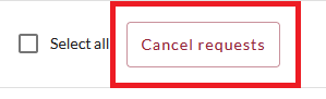 How to cancel a request