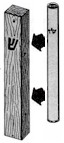 Illustration of the correct orientation of the klaf inside the mezuzah cover